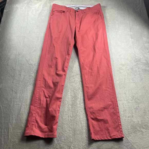 Peter Millar Pants 33 Pink Soft Touch Twill Performance Chino Golf Casual 33x31 - Picture 1 of 12